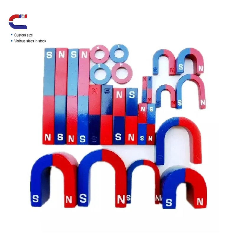 DIY Educational Alnico Magnets with Blue - Red NS Indications for Home Learning